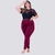 Conjunto Feminino Plus Size Cropped em Paetê Tule e Calça 0242 - loja online