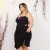 Vestido Plus Size Midi Alcinha Decote Tule Fenda c Tule 0466 na internet