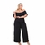 Macacão Plus Size Feminino Pantalona Ciganinha Babado