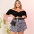 Conjunto Plus Size Cropped Short Cinto Roupas Femininas GG XGG