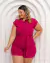 Macaquinho Plus Size C Faixa Fecho em Botoes na Frente 0456
