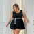 Macaquinho Plus Size Princesa Estampado Short Saia C Cordão 0354