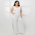 Macacão Plus Size Feminino Pantalona Fenda Lateral Com Cinto 0380 - Bellucy Modas
