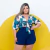 Conjunto Plus Size Cropped Amarrar Short + Cinto Veste 48 52 0139 - comprar online