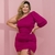 Vestido Plus Size Feminino Justo com Cordão 1 Manga 48 ao 52 0057 na internet