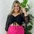Cropped Plus Size Feminino Manga Longa Tule c Crodão Busto - loja online