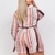 Imagem do Macaquinho Plus Size Feminino Estampado Listra com Top 0249