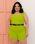 Macaquinho Plus Size Feminino com Cinto 0448 na internet