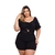 Macaquinho Plus Size Feminino Curto Amarrar Busto Com Cinto 0376 - loja online
