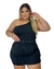 Macaquinho Plus Size Um Ombro Short Saia c Cinto 0454 na internet