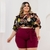 Conjunto Plus Size Cropped Ciganinha Short Laço 48 ao 52 - comprar online