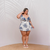 Macaquinho Plus Size Feminino Short Saia Aberto Cintura 0439