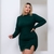Vestido Feminino Plus Size Tubinho Com Manga Longa 0317