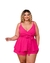 Imagem do Macaquinho Plus Size Feminino Short Saia Laço 0443