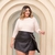 Conjunto Plus size Blusa Manga Longa + Shorts Saia Corrente 0503 - comprar online