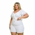 Macaquinho Plus Size Feminino Curto Amarrar Busto Com Cinto 0376 - Bellucy Modas