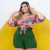 Conjunto Plus Size Cropped Amarrar Short + Cinto Veste 48 52 0139 - comprar online