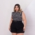 Conjunto Plus Size Blusa Muscle Tee + Short C Cinto 0482 na internet