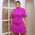 Imagem do Vestido Feminino Plus Size Tubinho de Babado com Cinto 0321