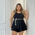 Macaquinho Plus Size Princesa Estampado Short Saia C Cordão 0354 - comprar online