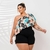 Conjunto PLus Size Feminino Estampado Short + Cinto Cropped 0437 na internet