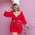 Conjunto Feminino Plus Size Cropped Estampado e Short Liso 0341