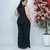 Macacão Plus Size Feminino Pantalona Fenda Lateral Com Cinto 0380 - comprar online