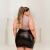 Conjunto Plus Size Saia Couro Cargo e Blusa Gola alta 0635 na internet
