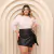 Conjunto Plus size Blusa Manga Longa + Shorts Saia Corrente 0503 na internet