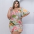 Imagem do Vestido Feminino Plus Size Estampado Cruzado no Busto