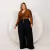 Conjunto Plus size Feminino Cropped Paetê Calça Pantalona na internet
