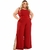 Macacão Plus Size Feminino Pantalona Fenda Lateral Com Cinto 0380