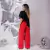 Conjunto Calça Pantalona + Crooped Bata Assimétrico 0486 na internet