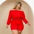 Conjunto Plus Size Feminino Ciganinha e Short Saia Com Cinto 0367