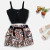 Conjunto Plus Size Feminino Cropped Short Estampado 1831 - Bellucy Modas