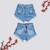 Short Jeans Feminino Destroyed Cintura Alta Curto na internet