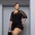 Conjunto Jardineira Shorts Saia Plus Size + Blusa Tule 0505 - Bellucy Modas