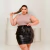 Conjunto Plus Size Saia Couro Cargo e Blusa Gola alta 0635 - loja online