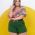 Conjunto Plus Size Cropped Amarrar Short + Cinto Veste 48 52 0139 na internet