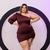 Vestido Plus Size Feminino Justo com Cordão 1 Manga 48 ao 52 0057 na internet