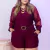 Macaquinho Feminino Plus Size Detalhes Com Tule e Cinto - Bellucy Modas
