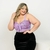 Imagem do Cropped Feminino Paetê Moda Roupa Feminina Plus Size 48 a 52 0079