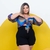 Conjunto Plus Size Cropped Amarrar Short + Cinto Veste 48 52 0139 - loja online