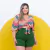 Conjunto Plus Size Cropped Amarrar Short + Cinto Veste 48 52 0139 - loja online