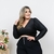 Cropped Lurex Manga Longa Plus Size Moda Roupa Feminina GG