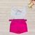 Kit 4 Conjuntos Plus Size Feminino Shorts Cinto Cintura Alta na internet