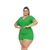 Conjunto Plus Size Feminino Cropped com Botões e Short Saia 0396