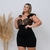 Vestido Feminino Plus Size Com Paetê no Busto e alça Babado