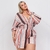 Macaquinho Plus Size Feminino Estampado Listra com Top 0249