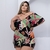 Vestido Feminino Plus Size Estampado Cruzado no Busto - comprar online